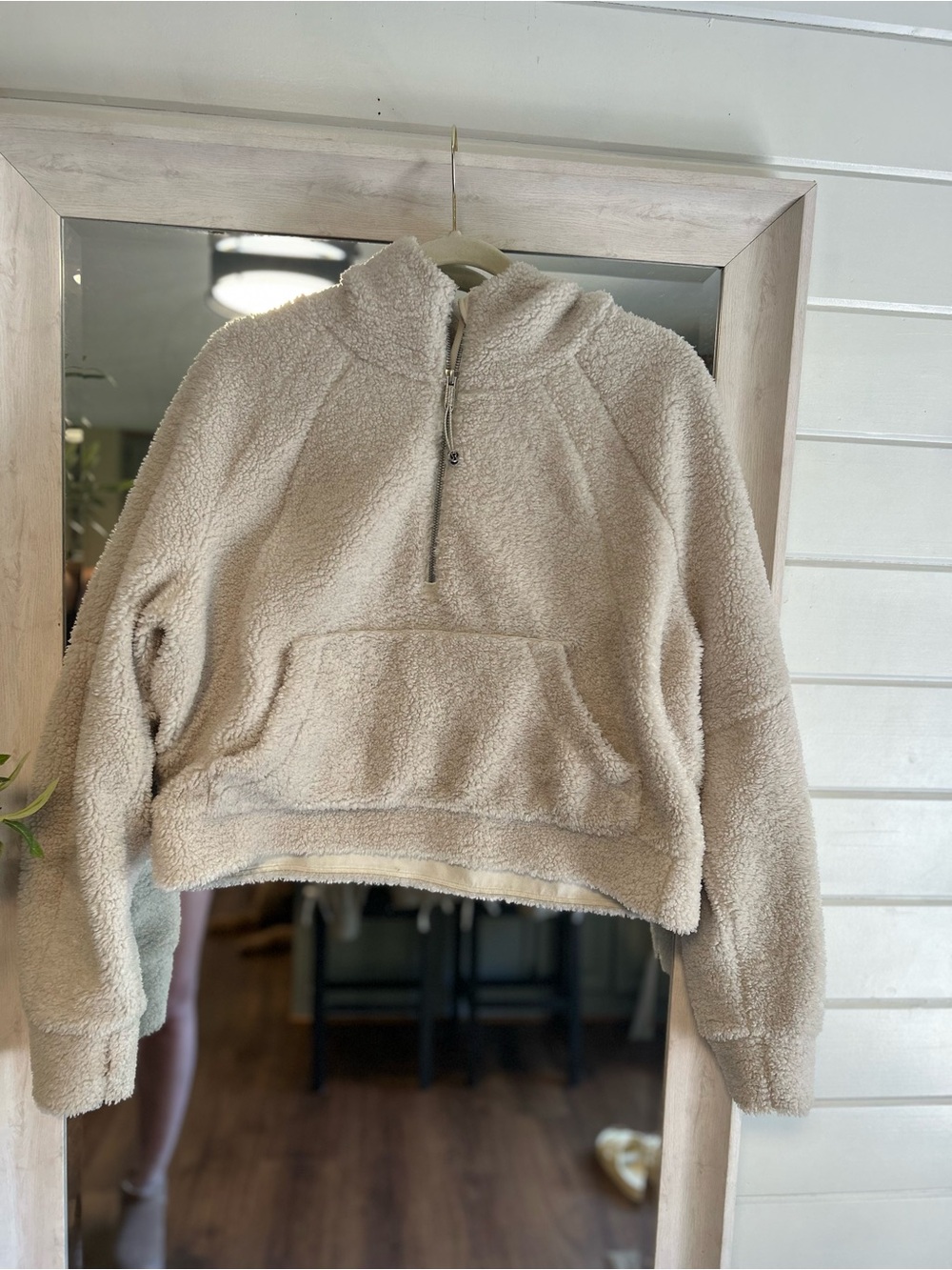 lululemon athletica Cream Sherpa Half-Zip Pullover